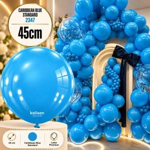 Balon Jumbo Latex 45cm Caribbean Blue Standard 2347 - Img 3