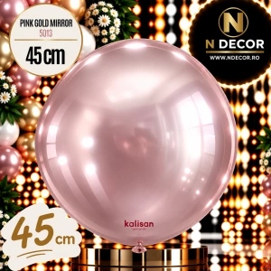 Balon Jumbo Latex 45cm Pink Gold Mirror 5013 Kalisan