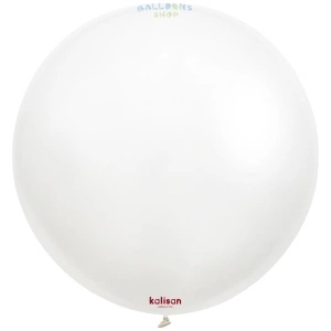 Balon Jumbo Latex 60cm Opac Snow White 7050 - Img 2