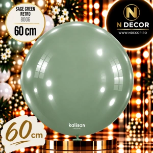 Balon Jumbo Latex 60cm Sage Green Retro 8006