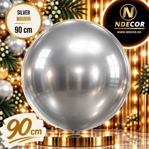 Balon Jumbo Latex 90cm Silver Mirror 5002