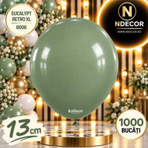 SET 1000 Baloane Latex 13cm Eucalypt Retro XL 8008