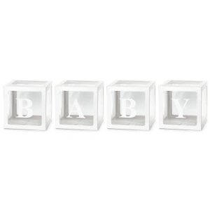 Set 4 cutii albe de carton BABY 30x30cm - Img 2