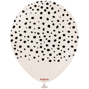 Baloane latex 30cm Safari Cheetah - White Sand Print - Black - Img 2