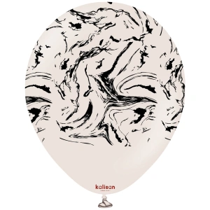 Baloane latex 30cm Space Nebula - White Sand Print - Black - Img 2