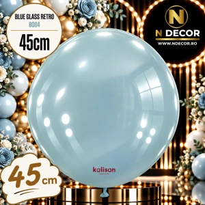 Balon Jumbo Latex 45cm Blue Glass Retro 8004