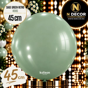 Balon Jumbo Latex 45cm Sage Green Retro 8006