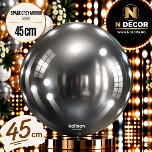 Balon Jumbo Latex 45cm Space Grey Mirror 5009