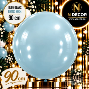 Balon Jumbo Latex 90cm Blue Glass Retro 8004