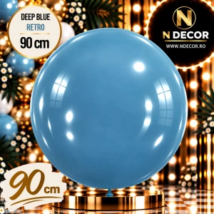 Balon Jumbo Latex 90cm Deep Blue Retro 8003