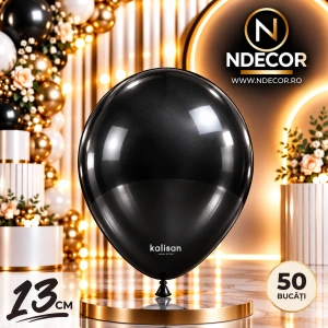 SET 50 Baloane Latex 13cm Onyx Black Metalic 7011