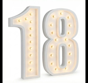 Set Cifre Luminoase 18 cu LED – 100 cm | Cifre Volumetrice V2 pentru Evenimente & Aniversări - Img 2