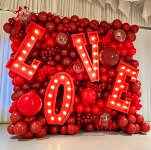 Set Litere LOVE cu LED – RED | Litere Volumetrice pentru Nunți & Evenimente Romantice