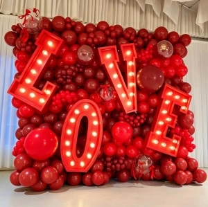 Set Litere LOVE cu LED – RED | Litere Volumetrice pentru Nunți & Evenimente Romantice