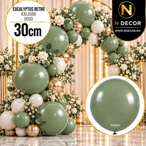 Baloane latex 30cm Eucalyptus Retro Kalisan 8008 - Img 2
