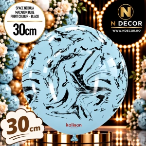 Baloane latex 30cm Space Nebula - Macaron BluePrint Colour - Black
