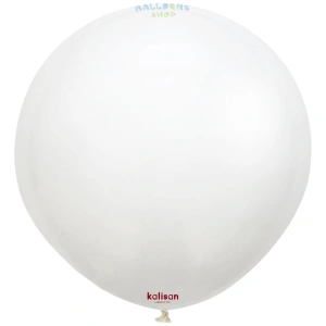 Balon Jumbo Latex 45cm Alb Standard 2312 - Img 2
