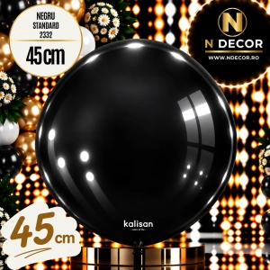 Balon Jumbo Latex 45cm Negru Standard 2332