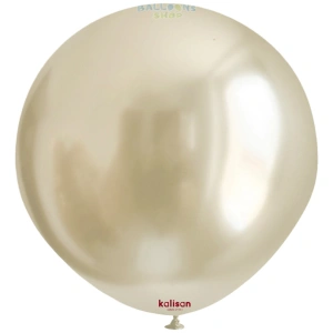 Balon Jumbo Latex 45cm White Gold Mirror 5011 Kalisan - Img 2