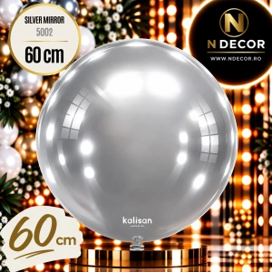 Balon Jumbo Latex 60cm Silver Mirror 5002