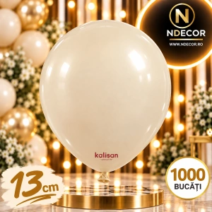 SET 1000 Baloane Latex 13cm White Sand Retro XL 8015