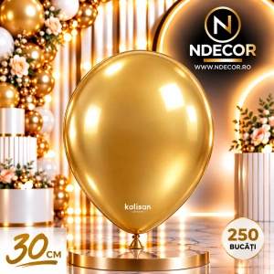 SET 250 Baloane latex 30cm Mirror Gold XL 5001