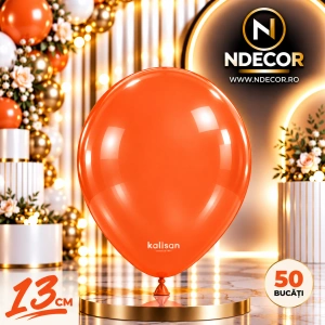 SET 50 Baloane latex 13cm Flame Orange Standard 2358