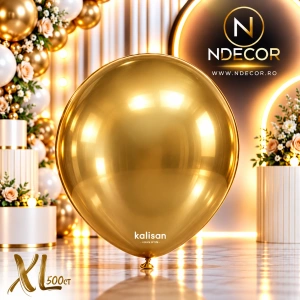 SET 500 Baloane Latex 13cm Mirror Gold XL 5001