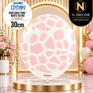 Baloane Latex 30cm Dior Baby Pink - White Retro 21259703