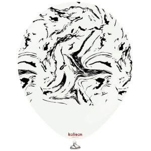 Baloane latex 30cm Space Nebula - White Print Colour - Black - Img 2