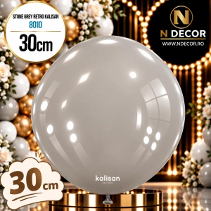Baloane latex 30cm Stone Grey Retro Kalisan 8010