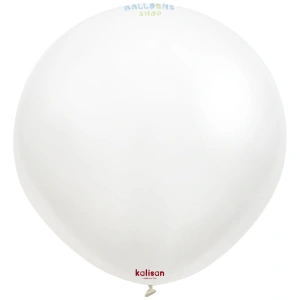 Balon Jumbo Latex 45cm Opac Snow White Satin 7050 - Img 2