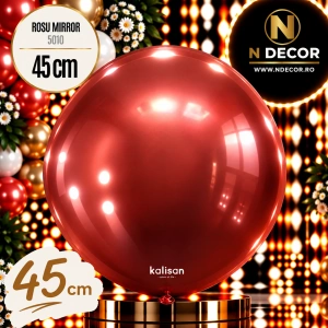 Balon Jumbo Latex 45cm Rosu Mirror 5010