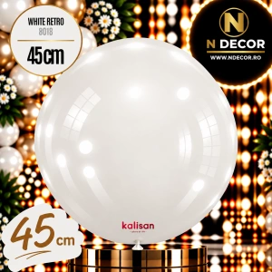 Balon Jumbo Latex 45cm White Retro 8018