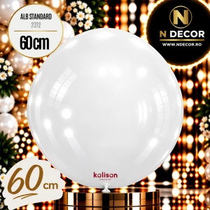 Balon Jumbo Latex 60cm Alb Standard 2312