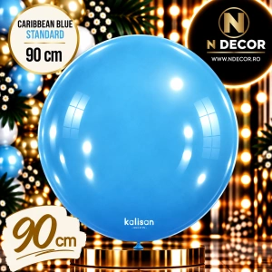 Balon Jumbo Latex 90cm Caribbean Blue Standard 2347