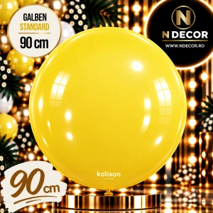 Balon Jumbo Latex 90cm Galben Standard 2315