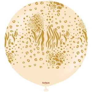 Balon latex jumbo 60cm Safari Mutant - Blush Print - Gold - Img 2