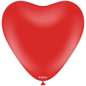 SET 25 Baloane Latex Inima 30cm Standard Rosu 2313 - Img 2