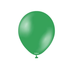 SET 50 Baloane Latex 13cm Green Metalic 7013 - Img 2