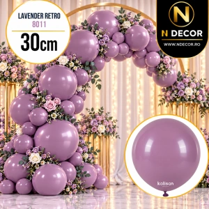 Baloane latex 30cm Lavender Retro Kalisan 8011 - Img 2