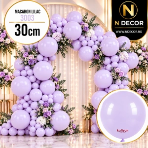 Baloane Latex 30cm Macaron Lilac Kalisan 3003 - Img 2
