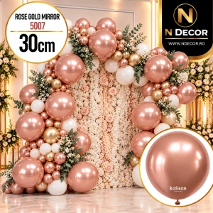 Baloane latex 30cm Rose Gold Mirror 5007 - Img 2