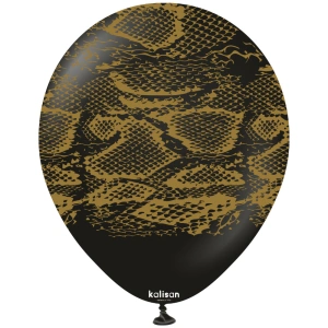 Baloane latex 30cm Safari Snake N - BlackPrint Colour - Gold - Img 2