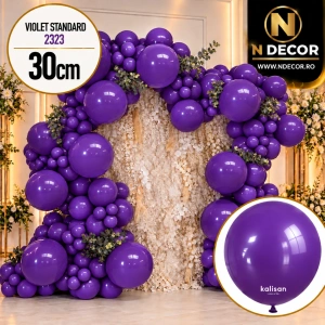 Baloane latex 30cm Violet Standard 2323 - Img 2
