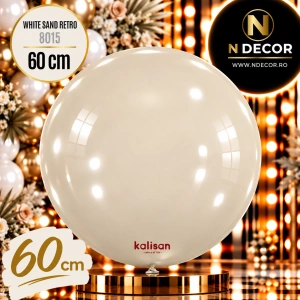 Balon Jumbo Latex 60cm White Sand Retro 8015