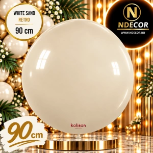 Balon Jumbo Latex 90cm White Sand Retro 8015