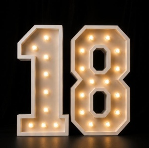 Cifre Luminoase LED Set 18 - Model 3 (Muchii Drepte -100 cm)