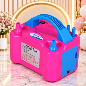 Compresor electric roz pentru umflare cu aer baloane latex si folie