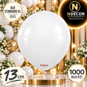 SET 1000 Baloane Latex 13cm Alb Standard XL 2312